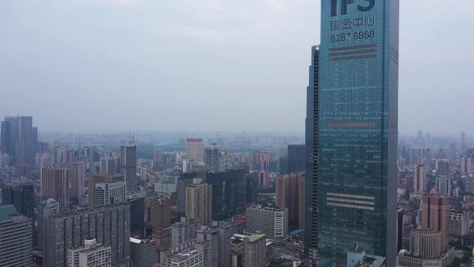 长沙城市中心航拍