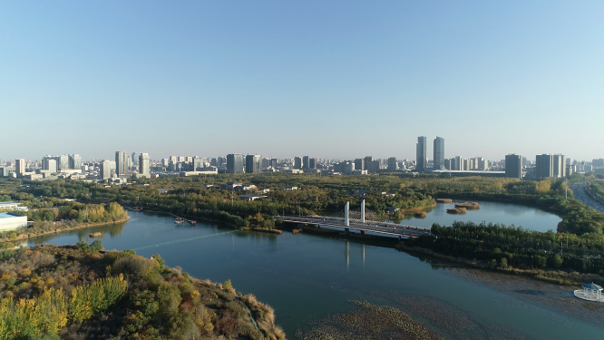 宁夏银川城市航拍