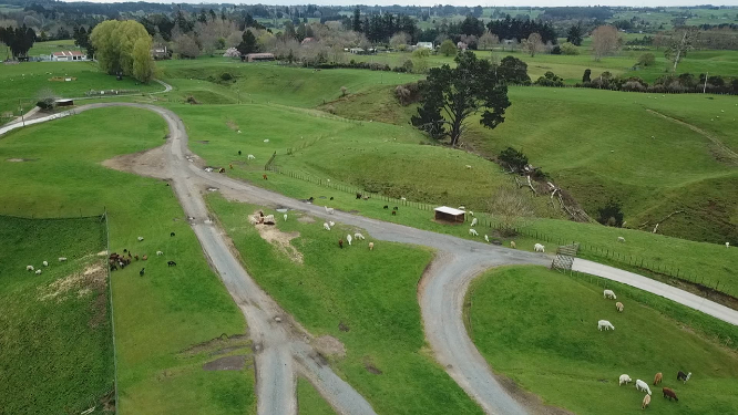 新西兰爱歌顿农场航拍 