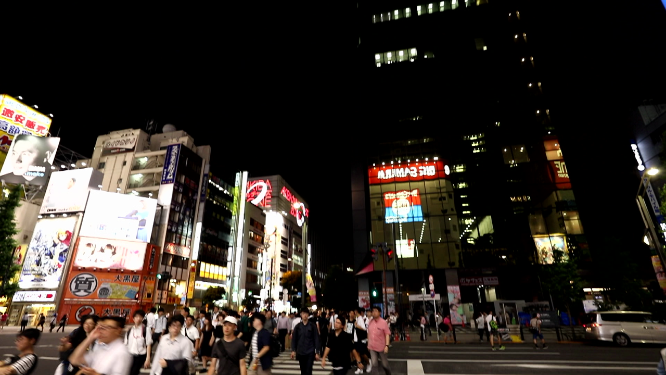 日本东京城市夜景