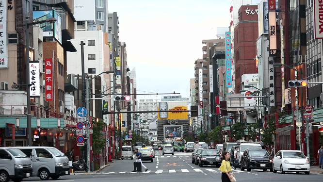 日本东京城市街头空镜