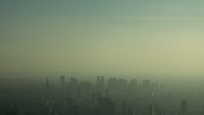 高空俯拍日本东京