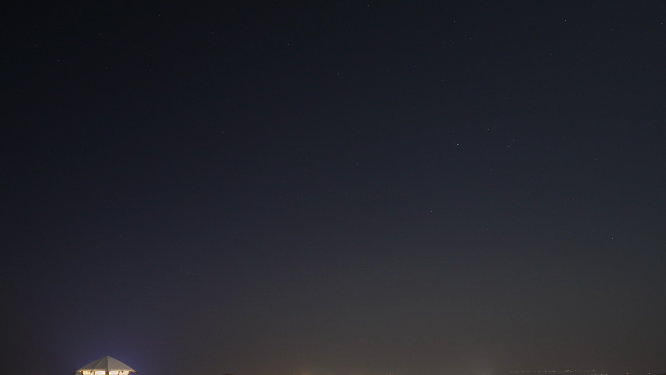 夜幕下星空延时镜头