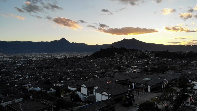 大理丽江古城全景