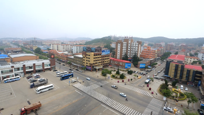 山东省烟台市 长岛小镇航拍