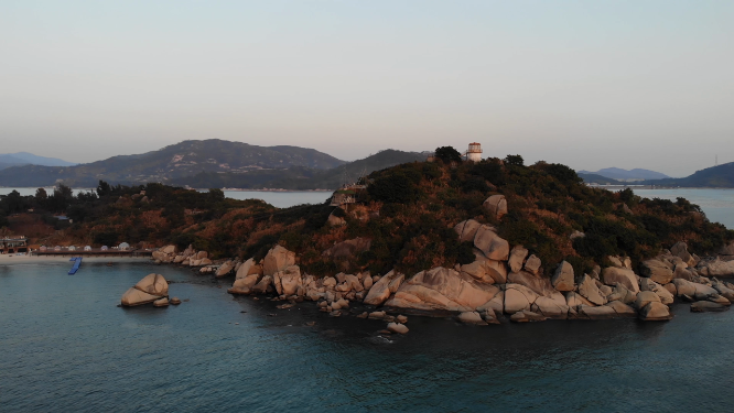 广东惠州巽寮湾三角洲岛航拍