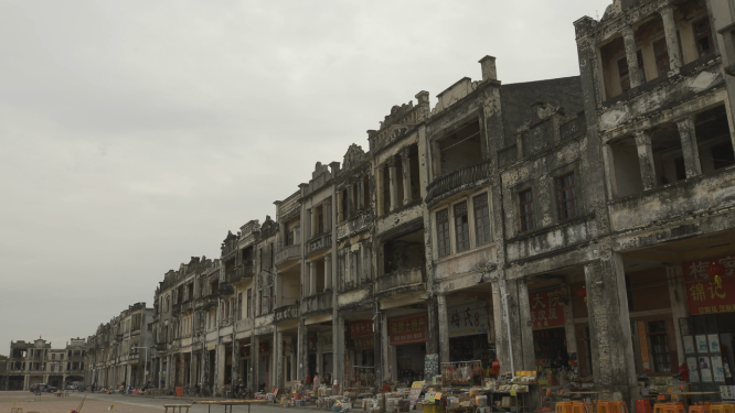 广东江门台山旧街全景