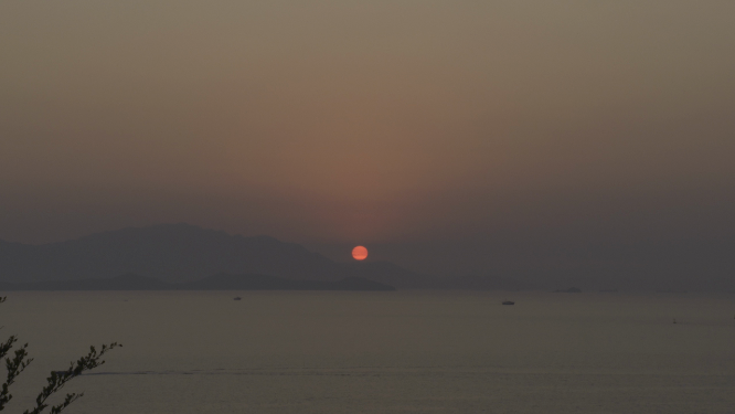 海面日落延时