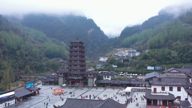 湖南张家界武陵源景区航拍