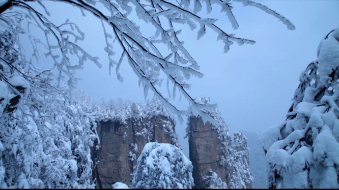 湖南张家界雪景