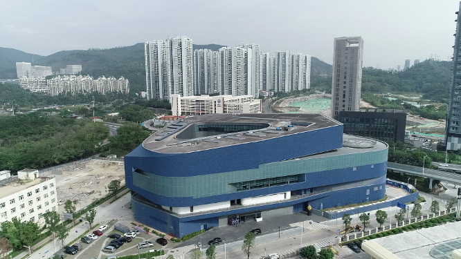 航拍雅昌（深圳）艺术中心大楼镜头
