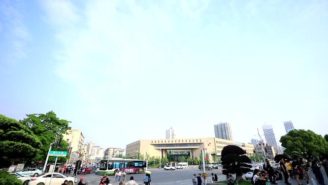 湖南长沙杜甫江阁白天航拍