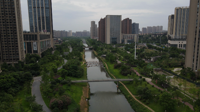 湖南长沙圭塘河航拍