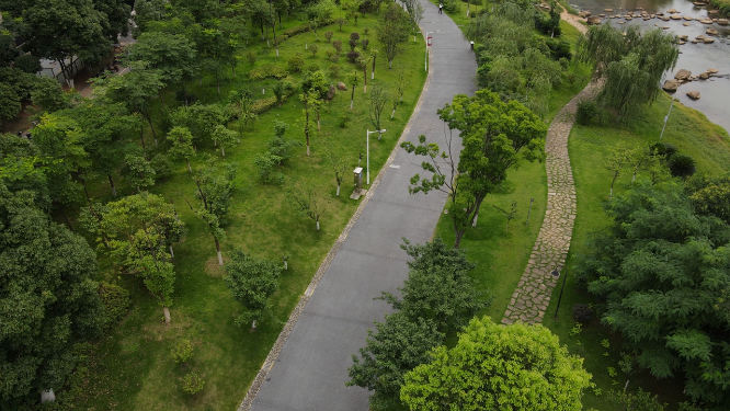 圭塘河风景航拍