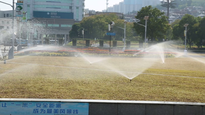 湖北荆门天鹅广场场景拍摄