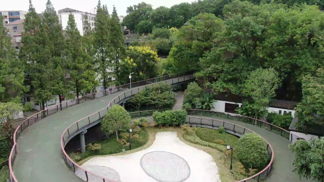 航拍公园风景