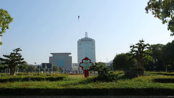 湖北荆门天鹅广场场景拍摄
