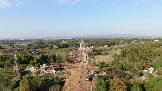 荆荆铁路建设工地拍摄