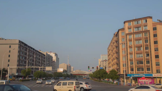 湖北荆门苏板桥路口延时摄影