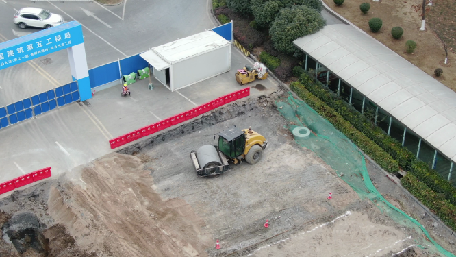 湖北荆门道路建设航拍