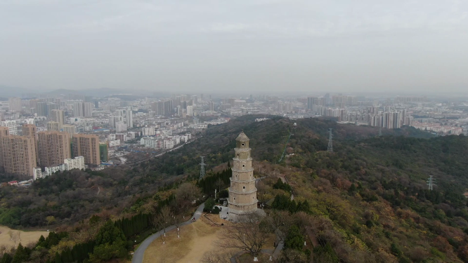 湖北荆门东宝山塔风景拍摄