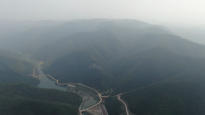 航拍湖北荆门仙人岩 