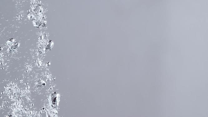 升格拍摄水中不断升起的气泡一组镜头