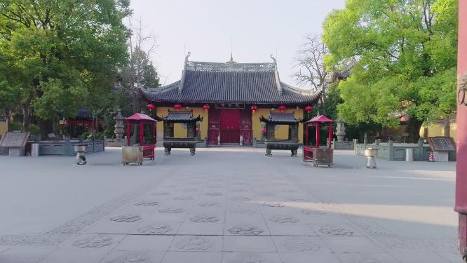上海徐汇区龙华寺航拍