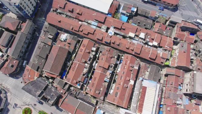城市低层住宅区航拍