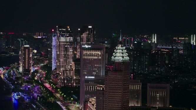 上海城市夜景航