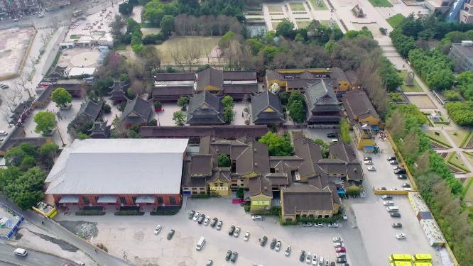 上海徐汇区龙华寺航拍