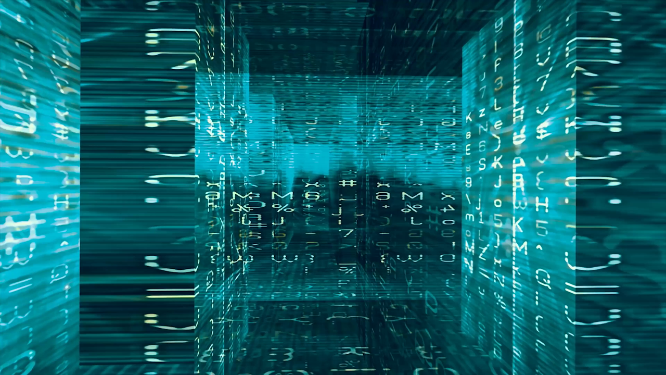 科技感代码的空镜