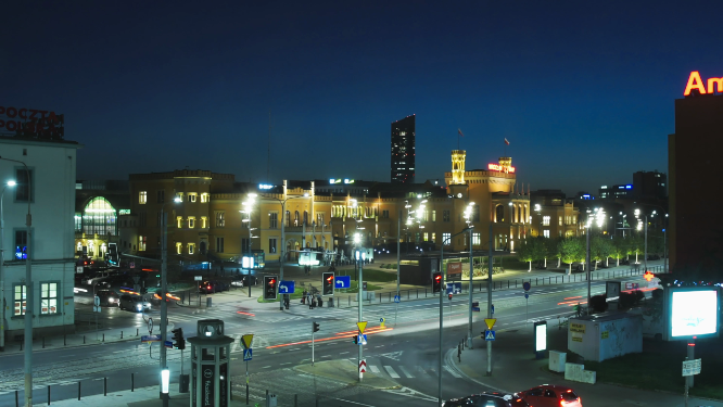 延时拍摄城市夜景