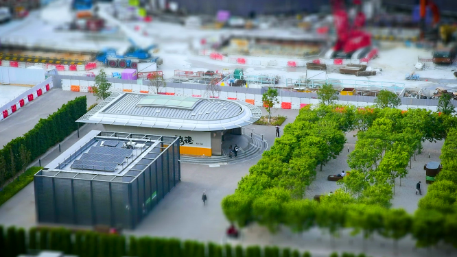 延时拍摄城市广场