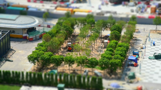 延时拍摄建筑工地