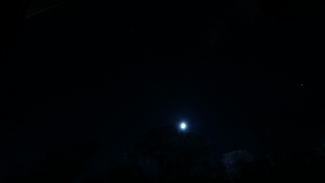 月黑风高的夜晚延时摄影