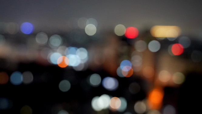 夜景的光斑