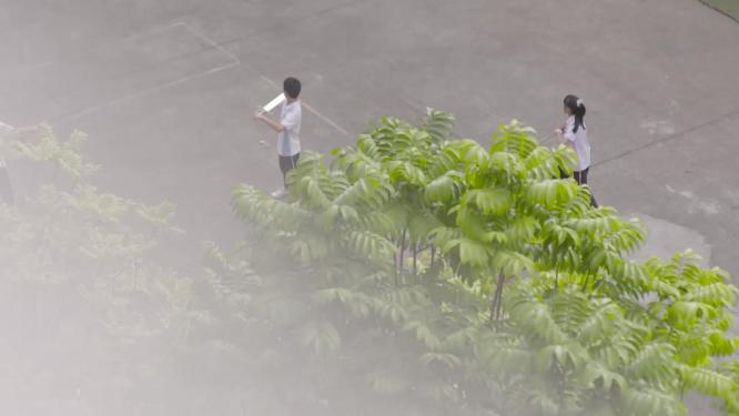 校园学生日常活动空镜