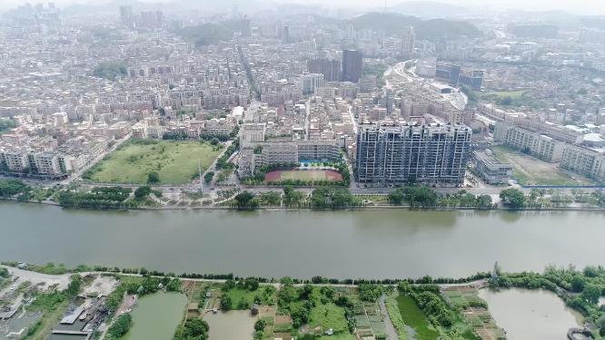 佛山顺德大良桂畔小学航拍