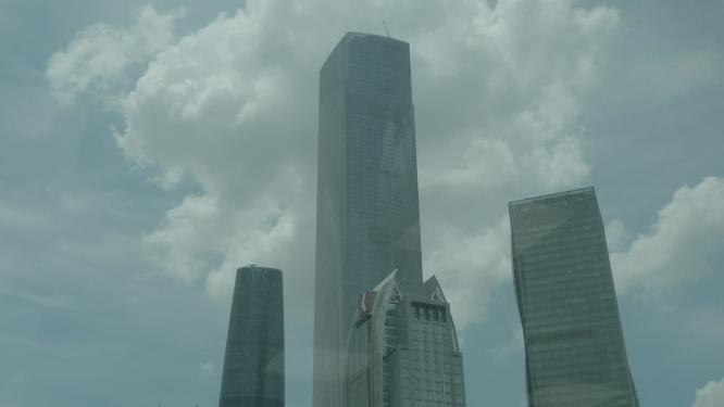 广州城市建筑高楼大厦小蛮腰珠江新城实拍