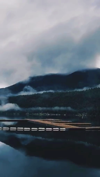 平静的湖景