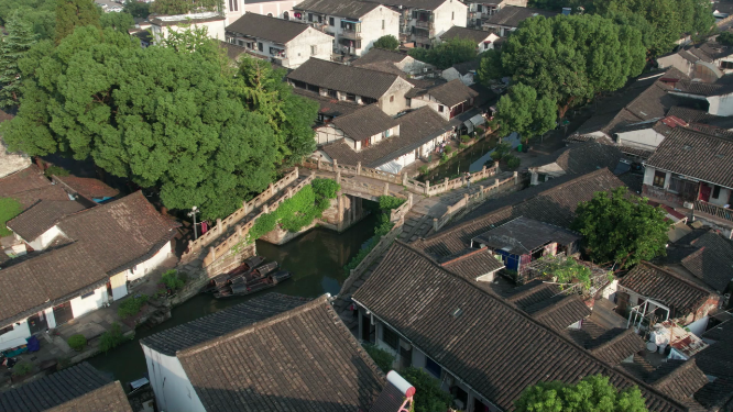 浙江绍兴八字桥航拍