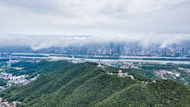 长沙岳麓山延时航拍