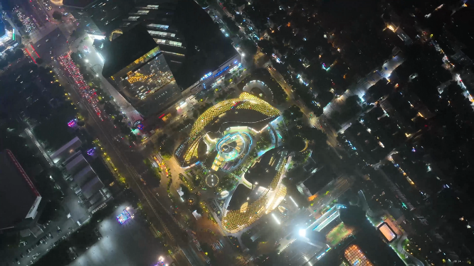 广州夜景航拍俯拍