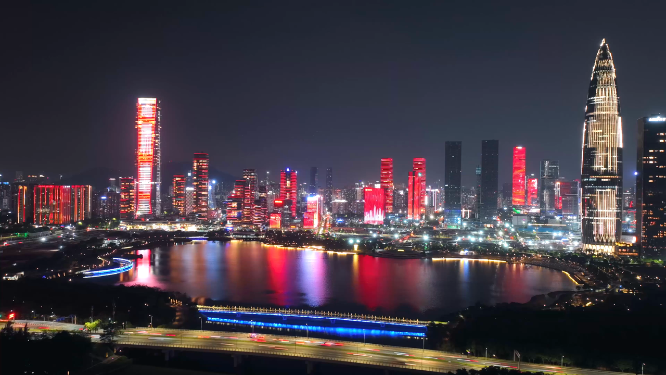 4K澳门夜景航拍灯光秀延时拍摄 