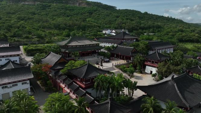 航拍三亚南山寺