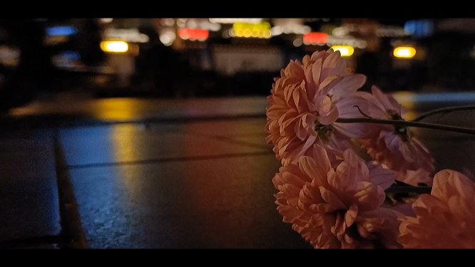 城市夜晚街头拍摄