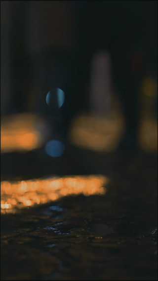 城市夜晚道路车辆穿行