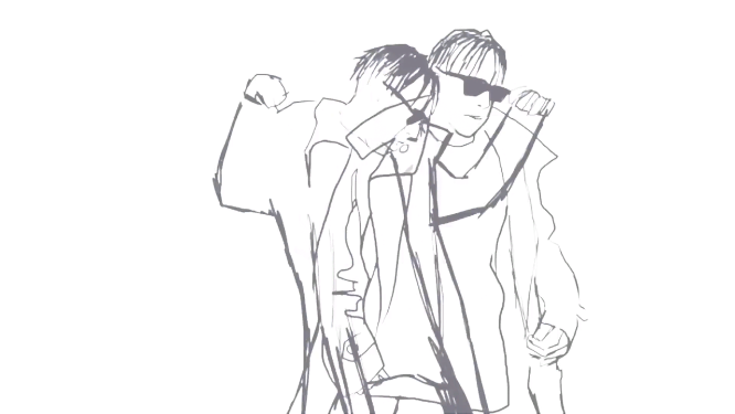 简单线条素描VJ大屏素材