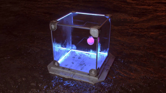 透明立方体盒子气体扩散素材
